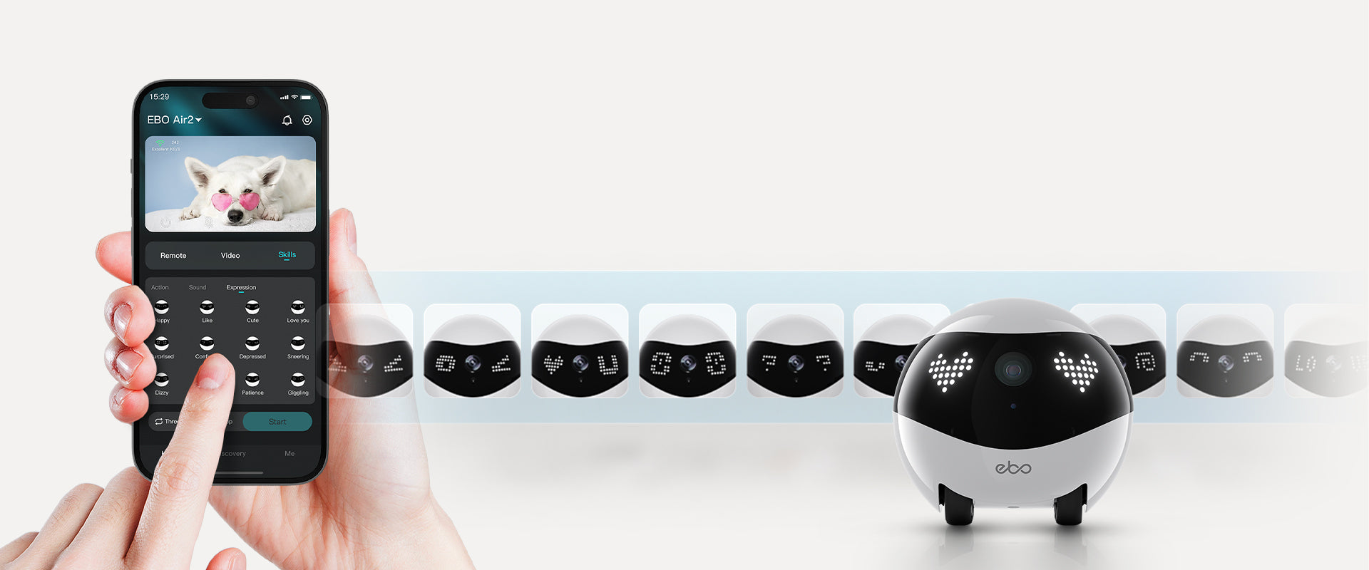 EBO Air 2 companion robot: 24/7 Video Recording with Smart Playback