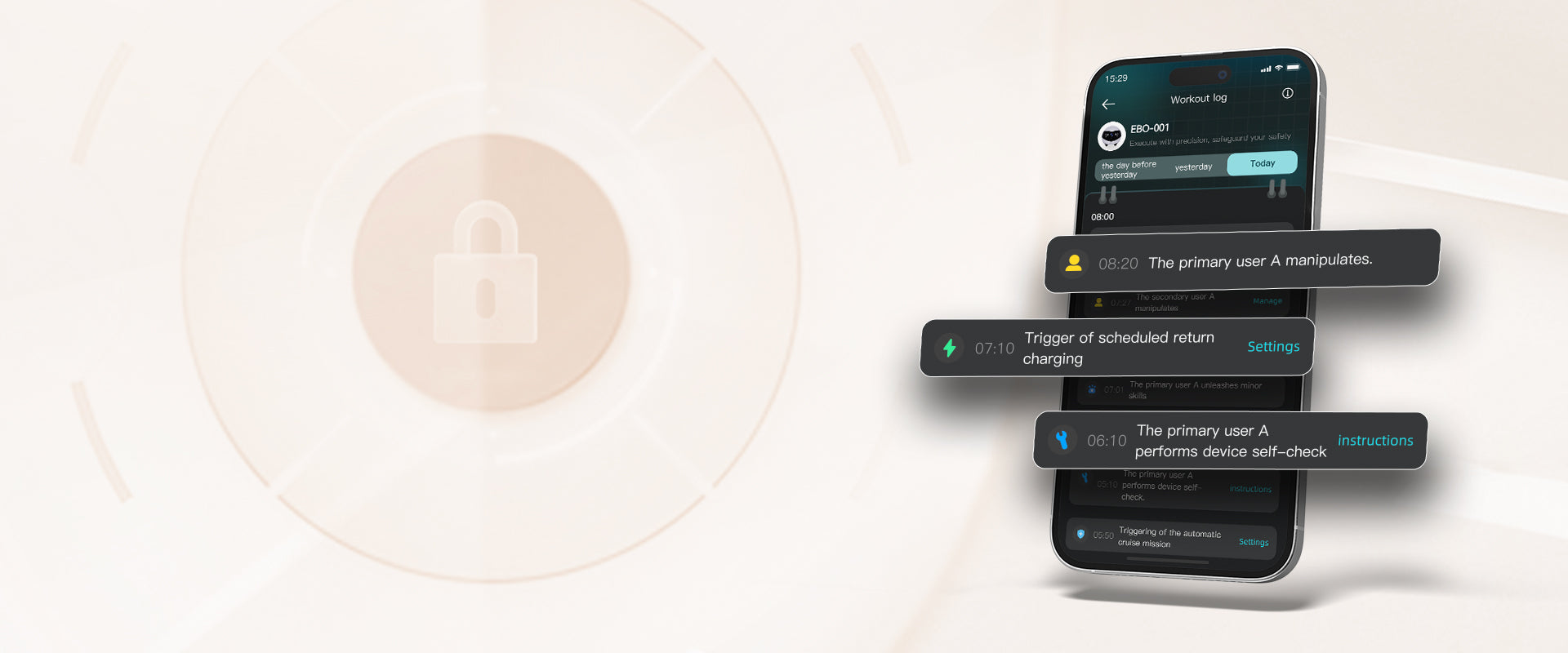 EBO Air 2 companion robot: Device Activity at a Glance
