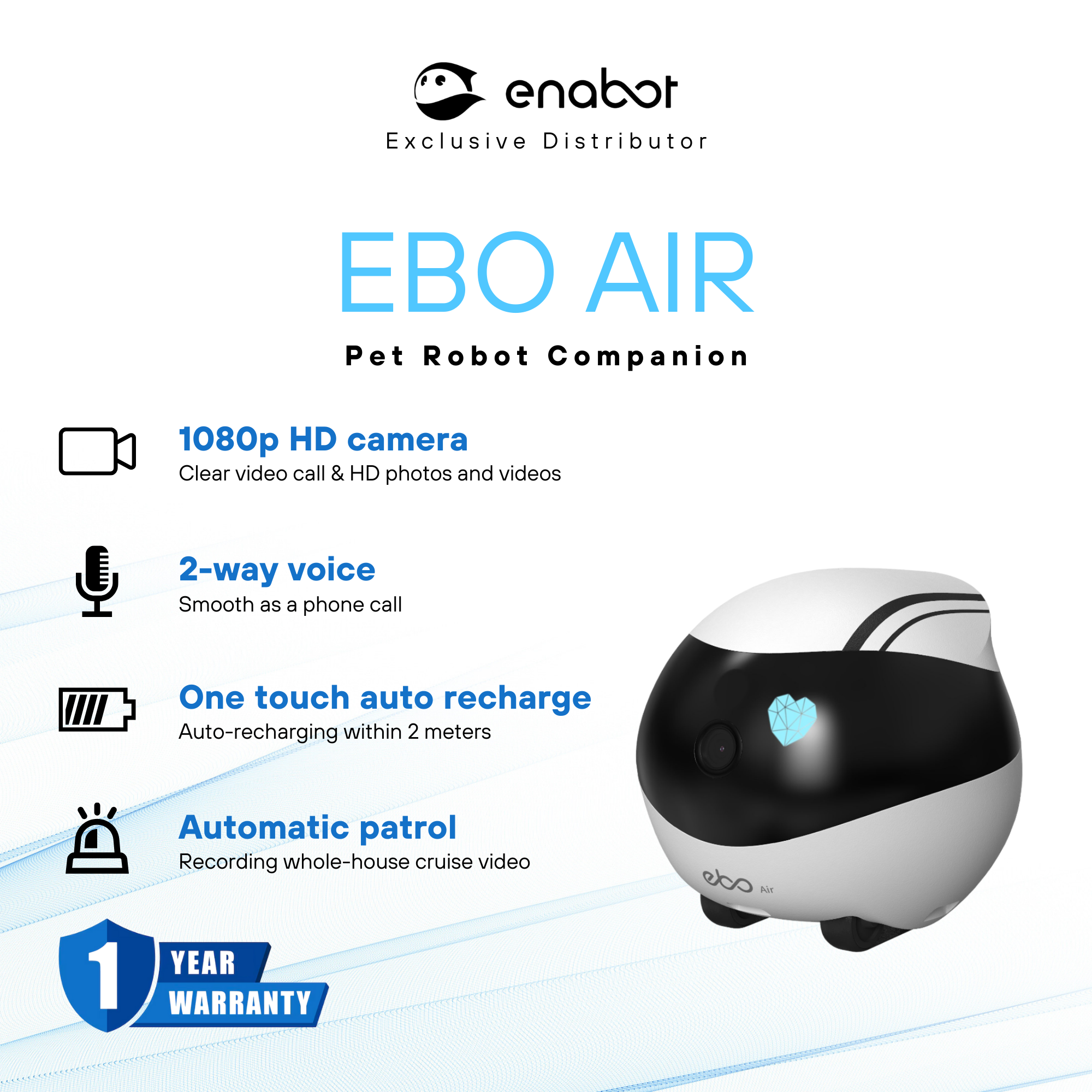 EBO Air Smart Home Moving Robot