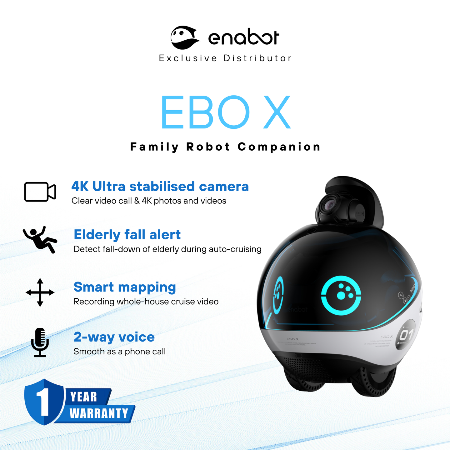 EBO X family robot companion – Enabot Malaysia