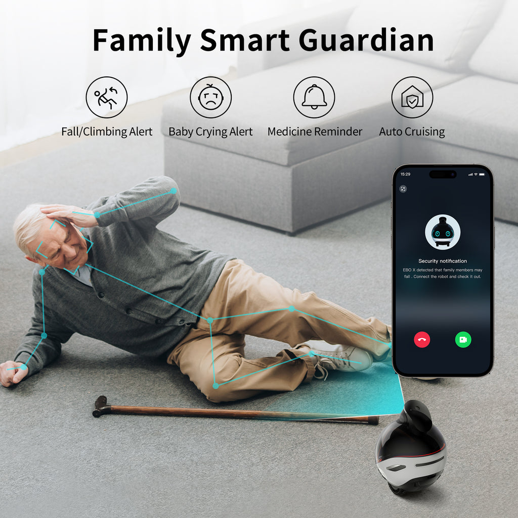 EBO Air 2-AI Companion Robot-Home Security Camera-Facial Expression ...