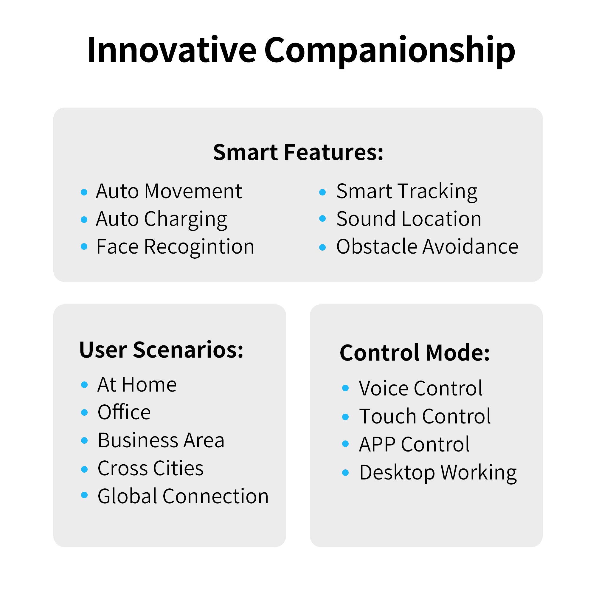 Enabot EBO X Smart Home Companion Robot with Alexa Built-in.