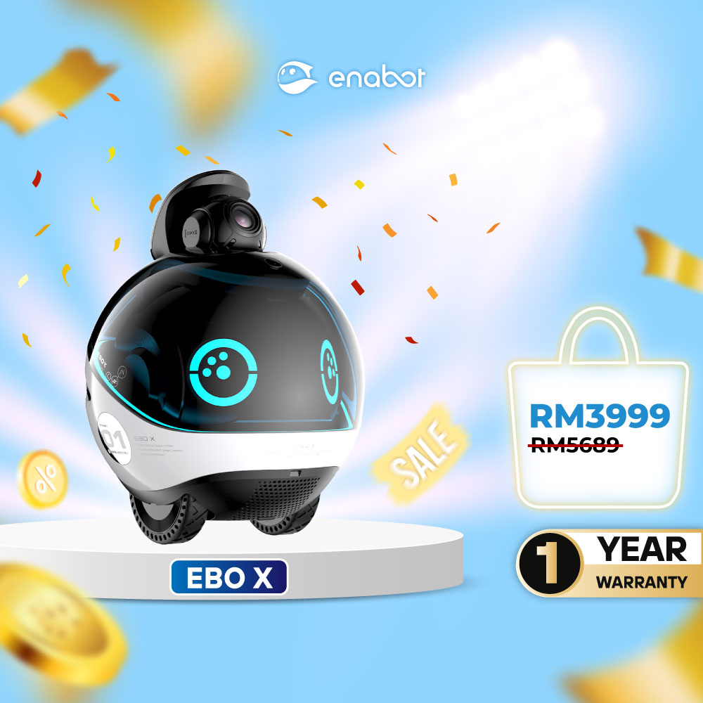 Enabot EBO X Smart Home Companion Robot with Alexa Built-in.