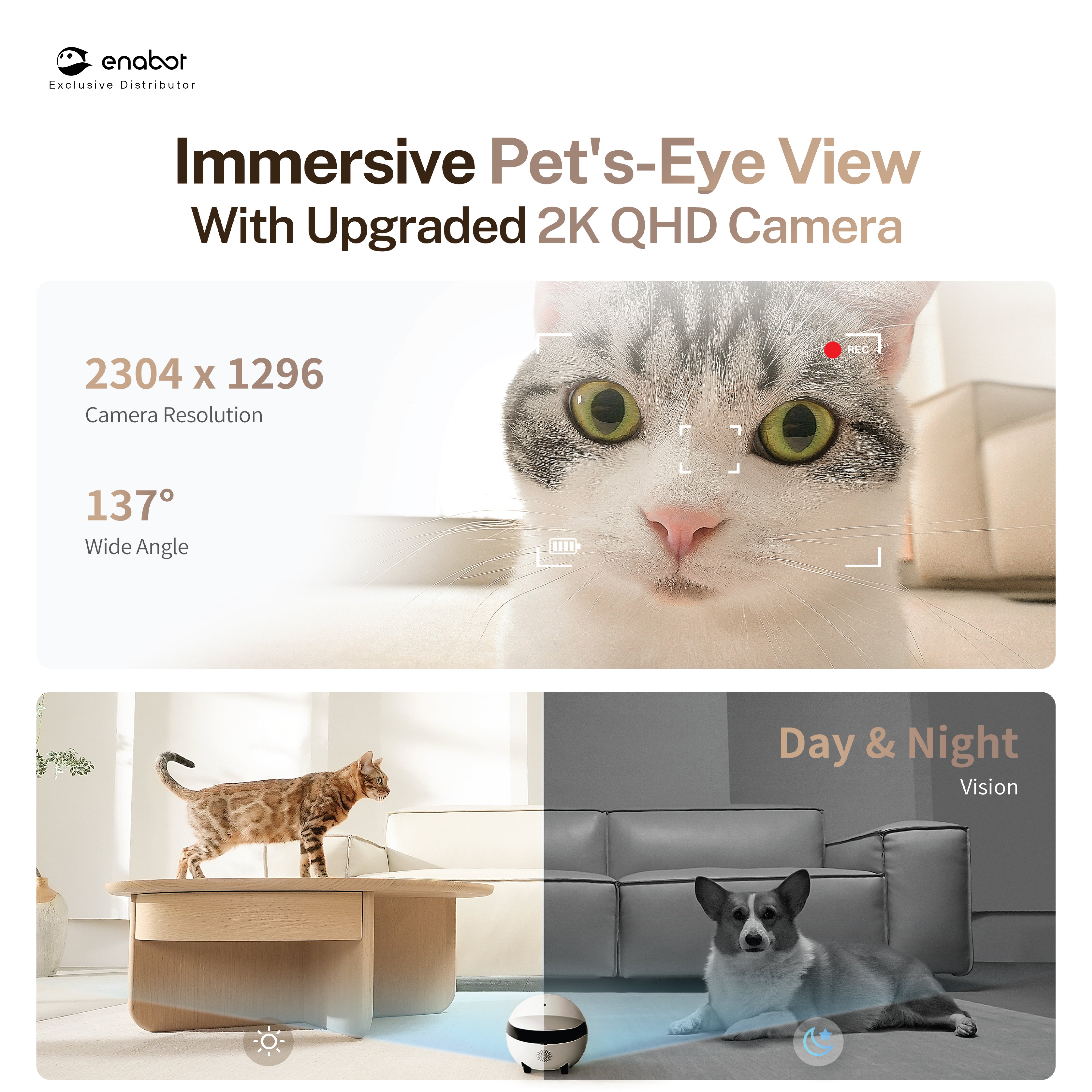 Enabot ROLA Mini 2K Camera Robot