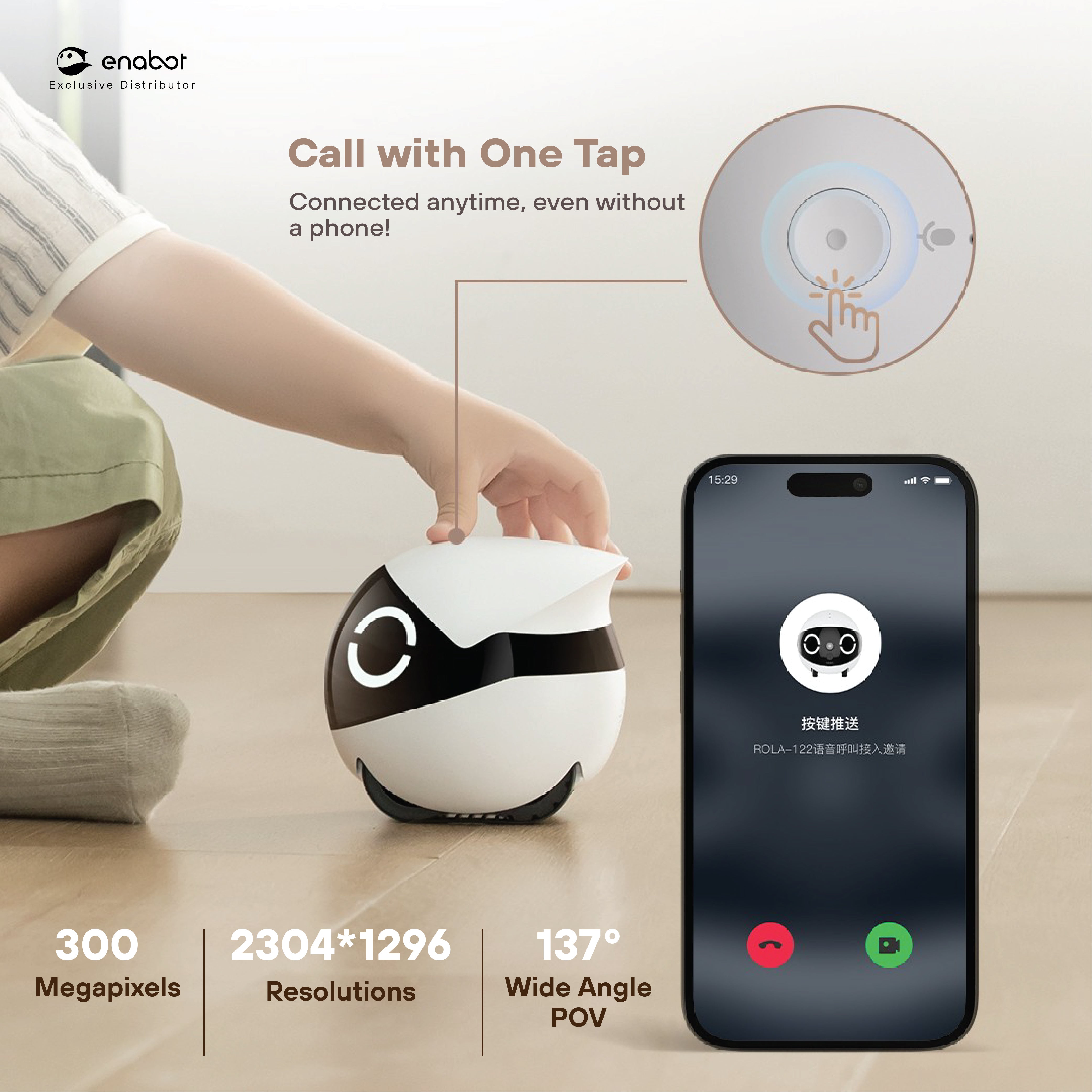 Enabot ROLA Mini 2K Camera Robot